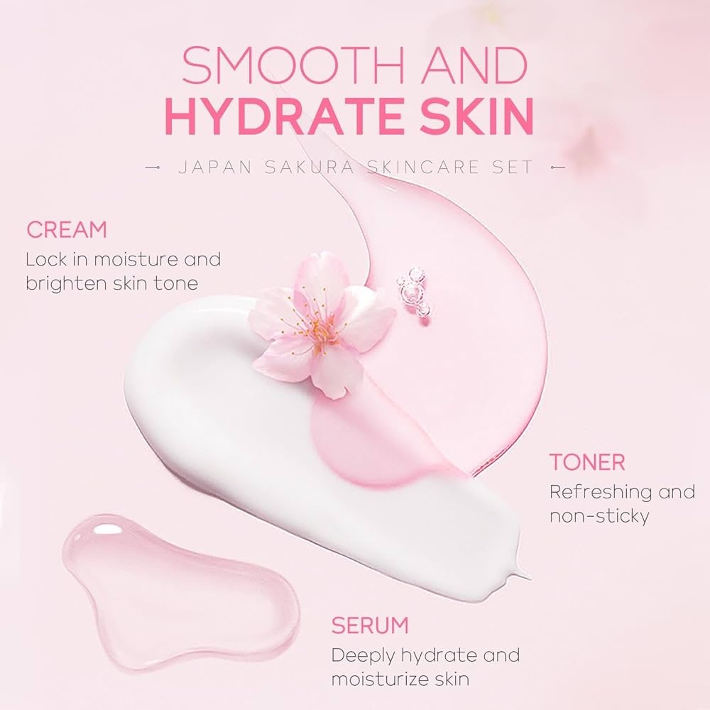 🌸 New! Japan Sakura 5 Pc Skincare Set - Picture 4 of 12